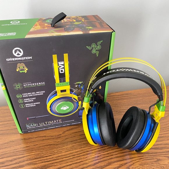 ヘッドホン razer nari ultimate overwatch lucio Razer Nari Ultimate Overwatch Lúcio Edition Wireless Gaming